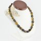 Adults amber necklace green polished nuggets